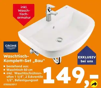 Globus Baumarkt Grohe waschtisch-komplett-set „bau“ Angebot