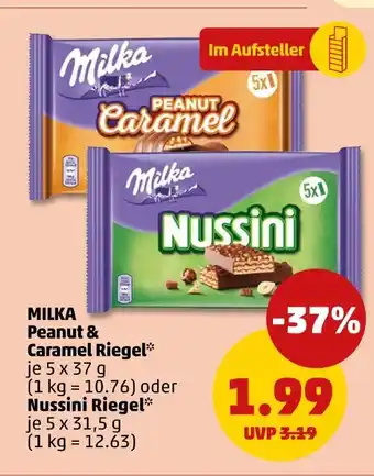 PENNY Milka peanut & caramel riegel Angebot