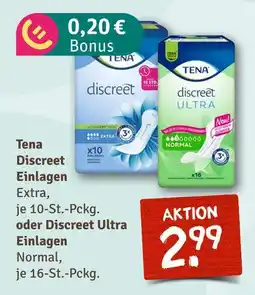 nahkauf Tena discreet einlagen extra Angebot