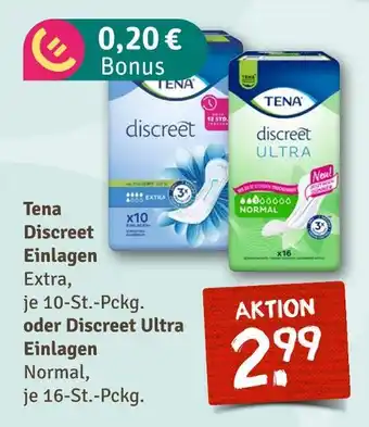 nahkauf Tena discreet einlagen extra Angebot