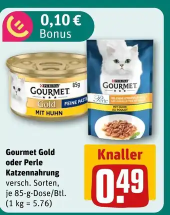 REWE Purina gourmet gold oder perle katzennahrung Angebot