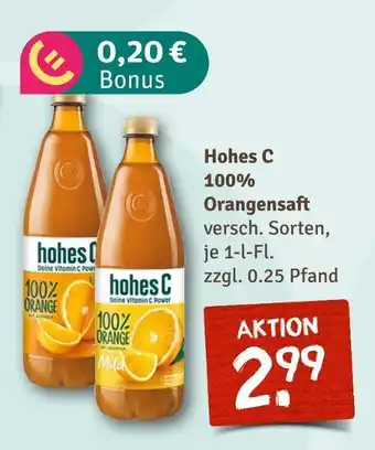 nahkauf Hohes c 100% orangensaft Angebot