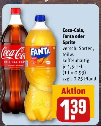 REWE Coca-cola, fanta oder sprite Angebot
