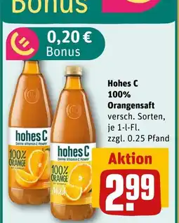REWE Hohes c 100% orangensaft Angebot