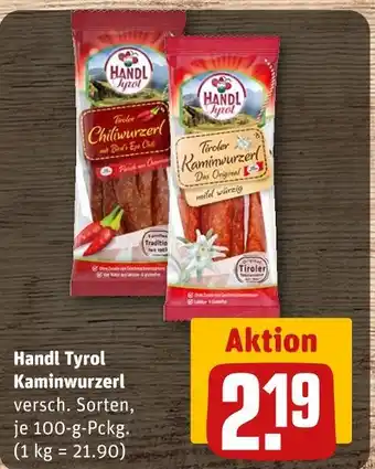 REWE Handl tyrol tiroler chiliwurzerl Angebot