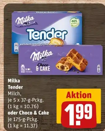 REWE Milka tender milch Angebot