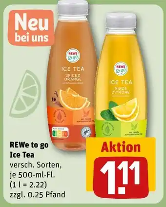 REWE Rewe to go ice tea spiced orange Angebot