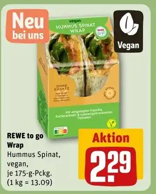 REWE Rewe to go hummus spinat wrap Angebot