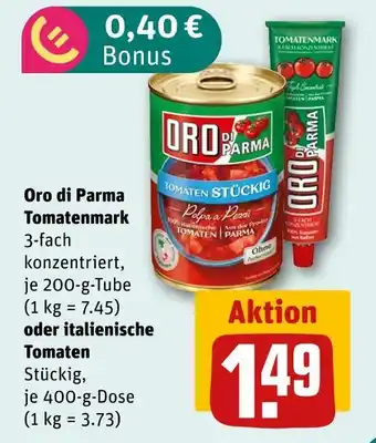 REWE Oro di parma tomatenmark Angebot