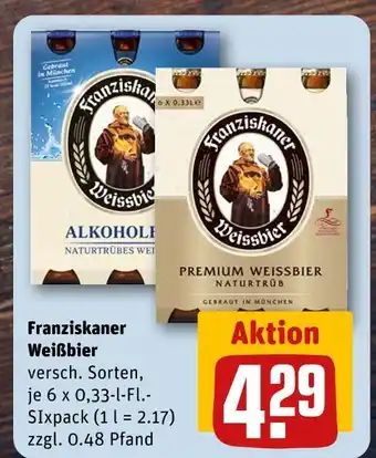 REWE Franziskaner weißbier Angebot