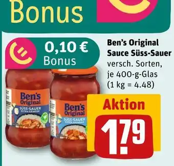 REWE Ben's original sauce süß-sauer Angebot