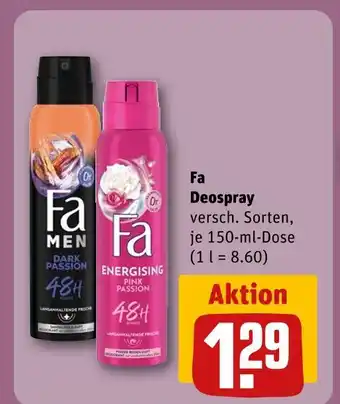 REWE Fa dark passion deospray Angebot