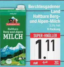 Edeka Berchtesgadener land haltbare berg- und alpen-milch Angebot