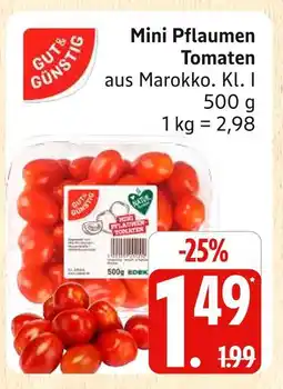 Marktkauf Gut & günstig mini pflaumen tomaten Angebot
