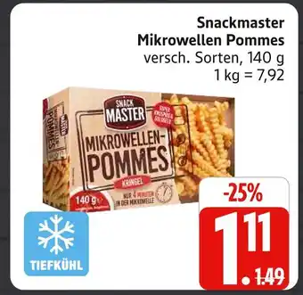 Marktkauf Snackmaster mikrowellen pommes Angebot