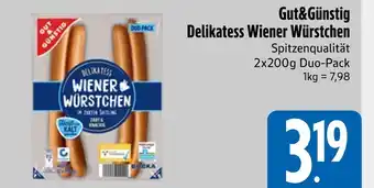 Edeka Gut&günstig delikatess wiener würstchen Angebot