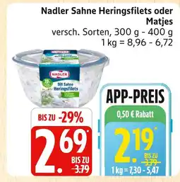 Marktkauf Nadler sahne heringsfilets Angebot