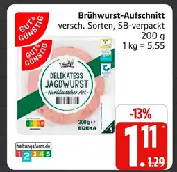 Marktkauf Edeka delikatess jagdwurst norddeutscher art Angebot