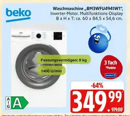 Marktkauf Beko waschmaschine bm3wfu4941w1 Angebot
