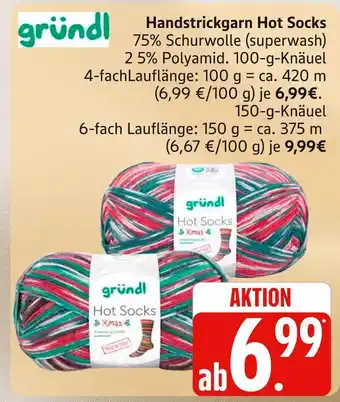 Marktkauf Gründl handstrickgarn hot socks Angebot