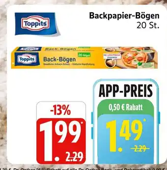 Marktkauf Toppits backpapier-bögen Angebot