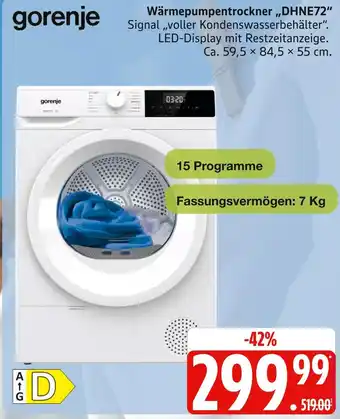 Marktkauf Gorenje wärmepumpentrockner dhne72 Angebot