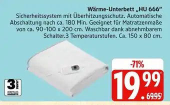 Marktkauf Wärme-unterbett „hu 666“ Angebot
