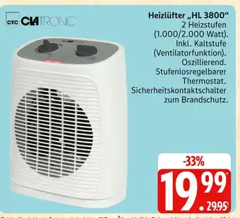 Marktkauf Clatronic hl 3800 heizlüfter Angebot