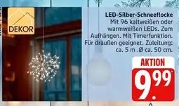 Marktkauf Dekor led-silber-schneeflocke Angebot