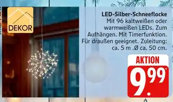 Marktkauf Dekor led-silber-schneeflocke Angebot