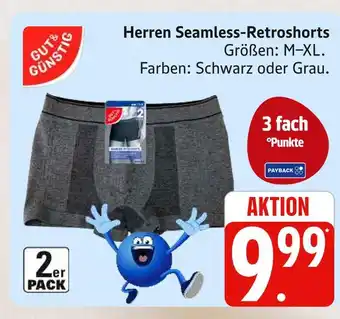 Marktkauf Gut & günstig herren seamless-retroshorts schwarz Angebot