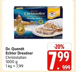 Marktkauf Dr. quendt echter dresdner christstollen Angebot