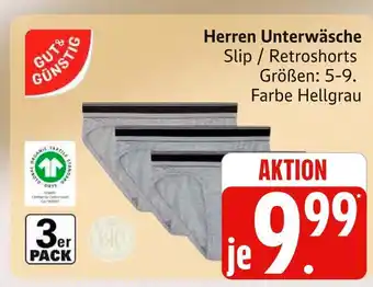 Marktkauf Gut & günstig herren unterwäsche slip / retroshorts Angebot