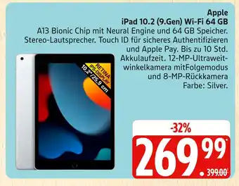 Marktkauf Apple ipad 10.2 (9.gen) wi-fi 64 gb Angebot