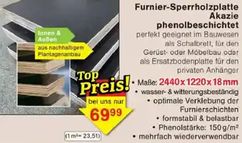 Jawoll Furnier-Sperrholzplatte Akazie phenolbeschichtet Angebot