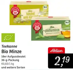 KONSUM Teekanne Bio Minze Angebot