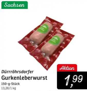 KONSUM Dürrröhrsdorfer Gurkenleberwurst Angebot