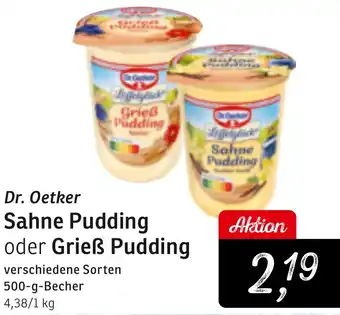 KONSUM Dr. Oetker Sahne Pudding oder Grieß Pudding Angebot
