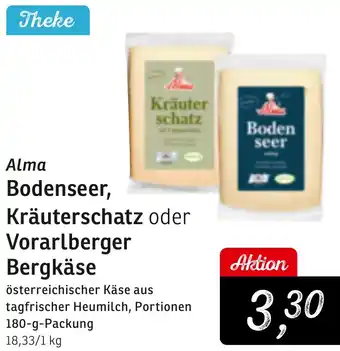 KONSUM Alma Bodenseer, Kräuterschatz oder Vorarlberger Bergkäse Angebot