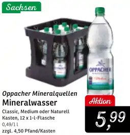 KONSUM Oppacher Mineralquellen Mineralwasser Angebot