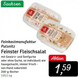 KONSUM Feinkostmanufaktur Pulsnitz Feinster Fleischsalat Angebot