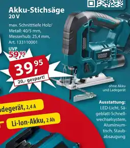 Sonderpreis Baumarkt GERMANIA Plattform 2.0 Akku-Stichsäge 20V Angebot