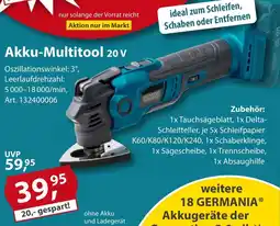 Sonderpreis Baumarkt GERMANIA Plattform 2.0 Akku-Multitool 20 v Angebot