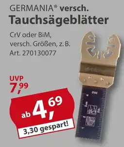 Sonderpreis Baumarkt GERMANIA versch. Tauchsägeblätter Angebot