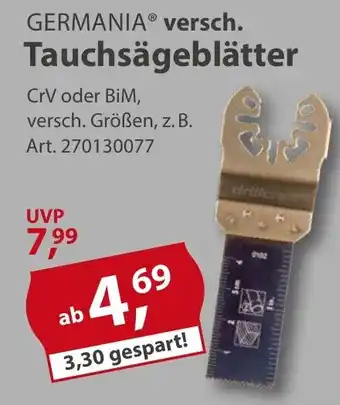 Sonderpreis Baumarkt GERMANIA versch. Tauchsägeblätter Angebot