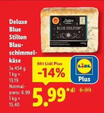 Lidl Deluxe Blue Stilton Blau-schimmelkäse Angebot