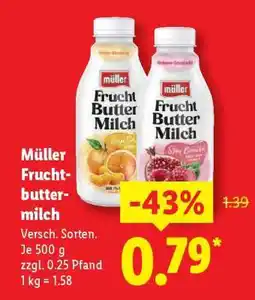 Lidl Müller Fruchtbuttermilch Angebot