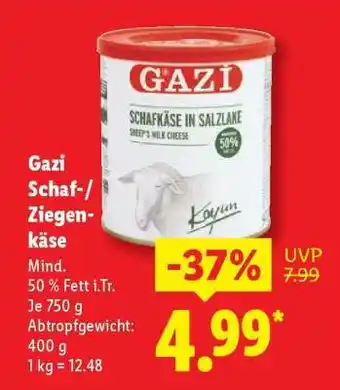 Lidl GAZI Schaf-/Ziegenkäse Angebot