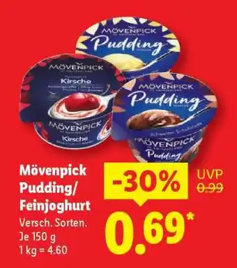 Lidl Mövenpick Pudding/Feinjoghurt Angebot