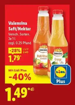 Lidl Valensina Saft/Nektar Angebot